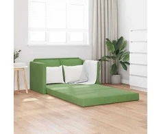 Sofa lova Šviesiai žalia 204 x 122 x 60 cm Aksomas