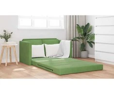 Sofa lova Šviesiai žalia 204 x 122 x 60 cm Aksomas