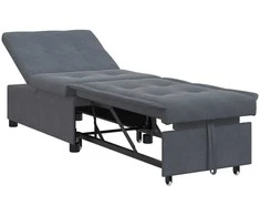 Sofa lova Tamsiai pilka 194 x 67 x 82 cm Aksomas