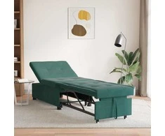 Sofa lova Tamsiai žalia 194 x 67 x 82 cm Aksomas