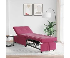 Sofa lova Vyno raudona 194 x 67 x 82 cm Aksomas