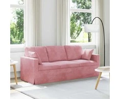 Sofa Rožinė 198 x 78 x 80 cm Aksomas