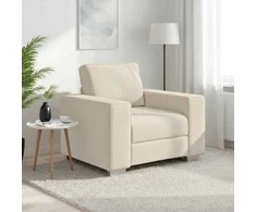 Sofa Kėdė Smėlio 100 cm Lino mišinio audinys