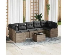 Sodo Sofų Rinkinys Pilka 55 x 55 x 37 cm poliratanas