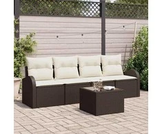 Sodo Sofų Rinkinys Ruda 55 x 55 x 37 cm poliratanas
