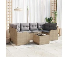 Sodo Sofų Rinkinys Smėlio 55 x 55 x 37 cm poliratanas