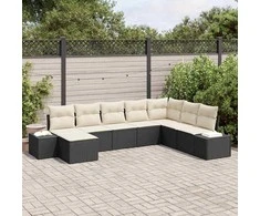 Sodo Sofų Rinkinys su pagalve 8 pcs poliratanas