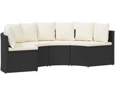 Sofa Sofos komplektas 2 pcs Juoda