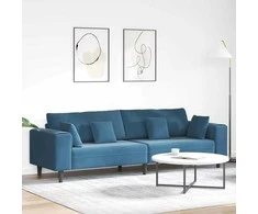 Sofa Mėlyna 250 x 77 x 76 cm Aksomas