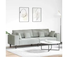 Sofa Šviesiai pilka 250 x 77 x 76 cm Aksomas