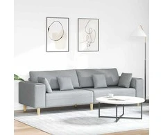 Sofa su pagalve Šviesiai pilka 250 x 77 x 76 cm audinys