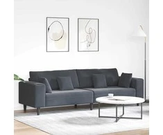 Sofa Tamsiai pilka 250 x 77 x 76 cm Aksomas