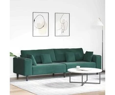Sofa Tamsiai žalia 250 x 77 x 76 cm Aksomas