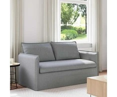 Sofa Šviesiai pilka 195 x 82 x 85 cm Metalas