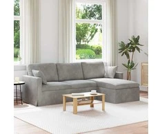 Sofa Šviesiai pilka 228 x 134 x 80 cm Aksomas