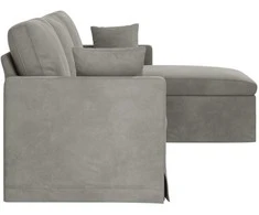 Sofa Šviesiai pilka 228 x 134 x 80 cm Aksomas