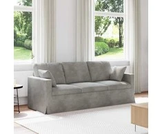 Sofa Šviesiai pilka 198 x 78 x 80 cm Aksomas