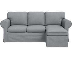 Sofa Šviesiai pilka 195 x 138 x 80 cm audinys