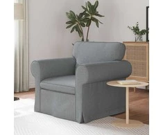 Fotelis Sofa Šviesiai pilka 215 x 82 x 80 cm Metalas