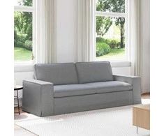 Sofa Šviesiai pilka 222 x 80 x 82 cm Metalas