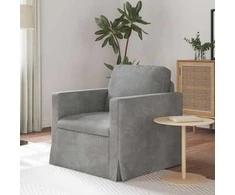 Sofa Šviesiai pilka 78 x 78 x 80 cm Aksomas