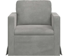 Sofa Šviesiai pilka 78 x 78 x 80 cm Aksomas