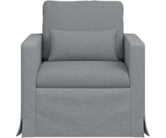 Fotelis Sofa Šviesiai pilka 78 x 78 x 80 cm Metalas