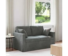 Sofa Tamsiai pilka 138 x 78 x 80 cm Aksomas
