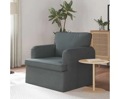 Fotelis Sofa Tamsiai pilka 142 x 80 x 85 cm Metalas