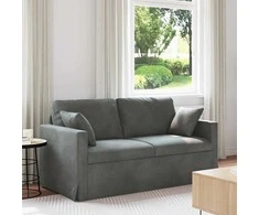 Sofa Tamsiai pilka 158 x 78 x 80 cm Aksomas