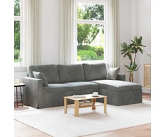 Sofa Tamsiai pilka 228 x 134 x 80 cm Aksomas