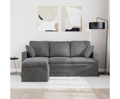 Sofa Tamsiai pilka 178 x 134 x 80 cm Aksomas