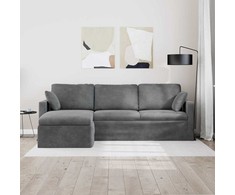 Sofa Tamsiai pilka 228 x 134 x 80 cm Aksomas