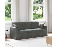 Sofa Tamsiai pilka 198 x 78 x 80 cm Aksomas