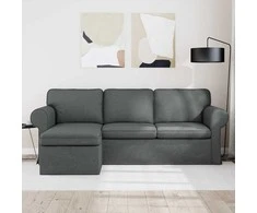 Sofa Tamsiai pilka 215 x 138 x 80 cm Metalas
