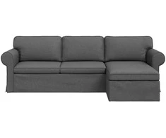 Sofa Tamsiai pilka 215 x 138 x 80 cm Metalas