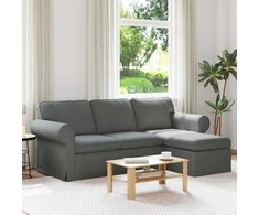 Sofa Tamsiai pilka 215 x 138 x 80 cm Metalas