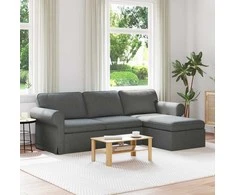 Sofa Tamsiai pilka 215 x 138 x 80 cm Metalas