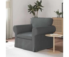 Fotelis Sofa Tamsiai pilka 215 x 82 x 80 cm Metalas