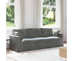 Sofa Tamsiai pilka 228 x 78 x 80 cm Aksomas