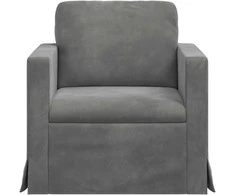 Sofa Tamsiai pilka 78 x 78 x 80 cm Aksomas