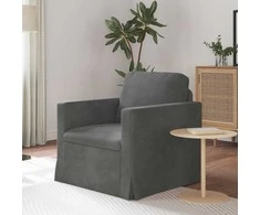 Sofa Tamsiai pilka 78 x 78 x 80 cm Aksomas