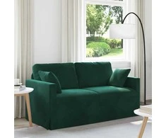 Sofa Tamsiai žalia 158 x 78 x 80 cm Aksomas