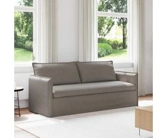 Sofa Taupe 195 x 82 x 85 cm Metalas