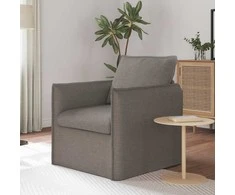 Sofa Taupe 195 x 82 x 85 cm Metalas