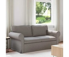 Sofa Taupe 215 x 82 x 80 cm Metalas