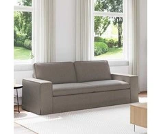 Sofa Taupe 222 x 80 x 82 cm Metalas