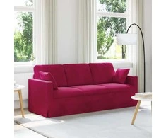 Sofa Vyno raudona 198 x 78 x 80 cm Aksomas