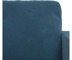 Sofa Sofos komplektas 2 pcs Mėlyna 138 x 78 x 80 cm Aksomas