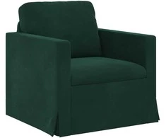 Sofa Sofos komplektas 2 pcs Tamsiai žalia 138 x 78 x 80 cm Aksomas